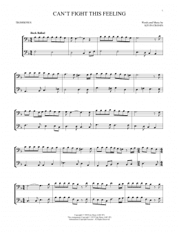 page one of Can't Fight This Feeling (Trombone Duet)