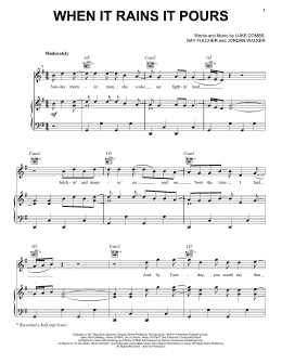 page one of When It Rains It Pours (Piano, Vocal & Guitar Chords (Right-Hand Melody))