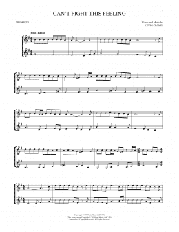 page one of Can't Fight This Feeling (Trumpet Duet)