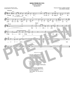 page one of Song From M*A*S*H (Suicide Is Painless) (Lead Sheet / Fake Book)