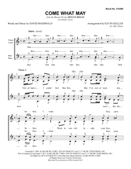 page one of Come What May (from Moulin Rouge) (arr. Kevin Keller) (SSAA Choir)