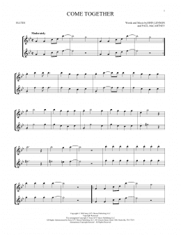 page one of Come Together (Flute Duet)