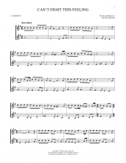 page one of Can't Fight This Feeling (Clarinet Duet)