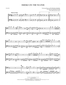 page one of Smoke On The Water (Cello Duet)