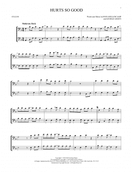 page one of Hurts So Good (Cello Duet)