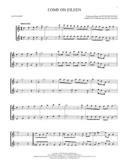 page one of Come On Eileen (Alto Sax Duet)