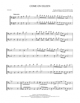page one of Come On Eileen (Cello Duet)
