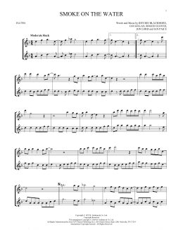page one of Smoke On The Water (Flute Duet)