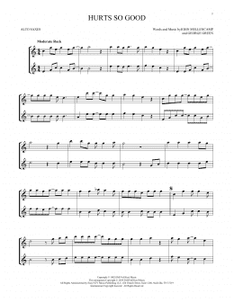 page one of Hurts So Good (Alto Sax Duet)