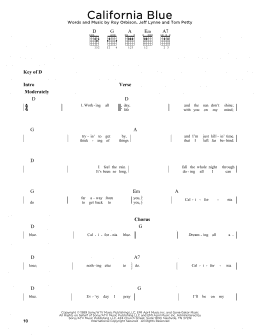 page one of California Blue (Guitar Lead Sheet)