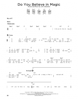 page one of Do You Believe In Magic (Guitar Lead Sheet)