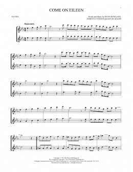 page one of Come On Eileen (Flute Duet)
