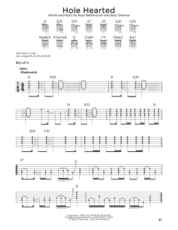 page one of Hole Hearted (Guitar Lead Sheet)