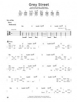page one of Grey Street (Guitar Lead Sheet)