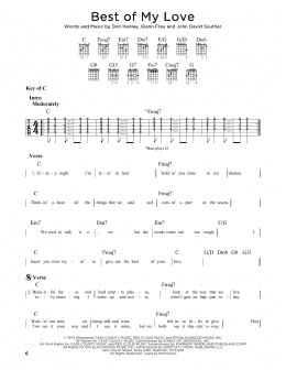 page one of Best Of My Love (Guitar Lead Sheet)