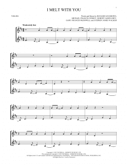page one of I Melt With You (Violin Duet)