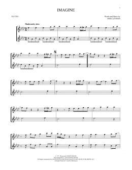 page one of Imagine (Flute Duet)