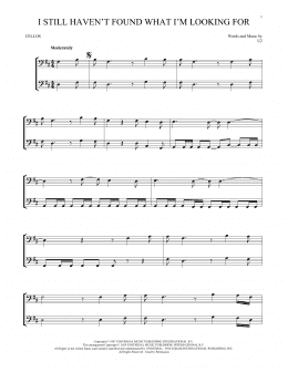 page one of I Still Haven't Found What I'm Looking For (Cello Duet)