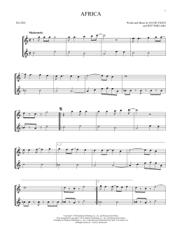page one of Africa (Flute Duet)