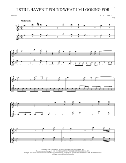 page one of I Still Haven't Found What I'm Looking For (Flute Duet)