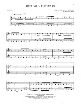 page one of Reeling In The Years (Trumpet Duet)