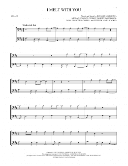 page one of I Melt With You (Cello Duet)