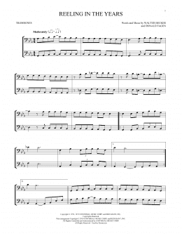 page one of Reeling In The Years (Trombone Duet)