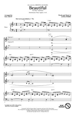 page one of Beautiful (arr. Mac Huff) (SSA Choir)