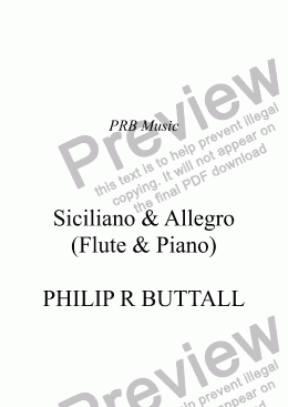 page one of Siciliano & Allegro