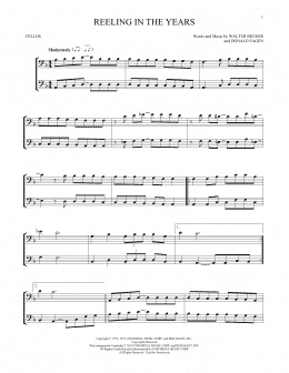 page one of Reeling In The Years (Cello Duet)