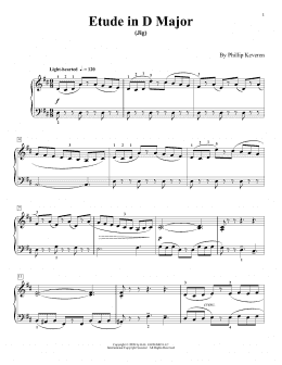 page one of Etude In D Major (Jig) (Piano Solo)