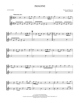 page one of Imagine (Alto Sax Duet)
