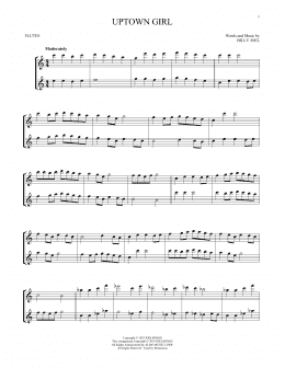 page one of Uptown Girl (Flute Duet)