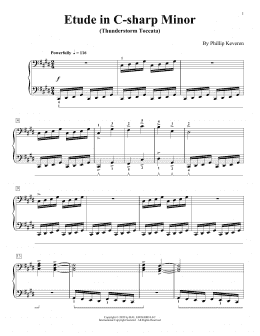 page one of Etude In C-Sharp Minor (Thunderstorm Toccata) (Piano Solo)