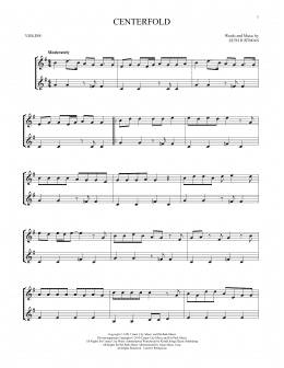 page one of Centerfold (Violin Duet)
