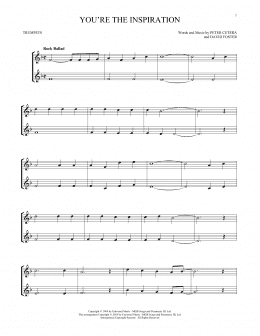 page one of You're The Inspiration (Trumpet Duet)