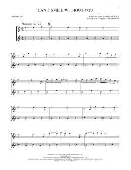 page one of Can't Smile Without You (Alto Sax Duet)