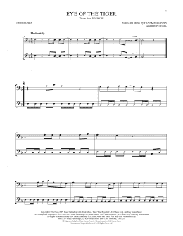 page one of Eye Of The Tiger (Trombone Duet)