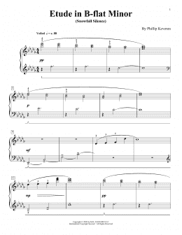 page one of Etude In B-Flat Minor (Snowfall Silence) (Piano Solo)