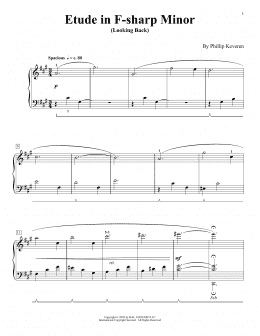 page one of Etude In F-Sharp Minor (Looking Back) (Piano Solo)