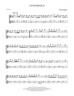 page one of Centerfold (Flute Duet)