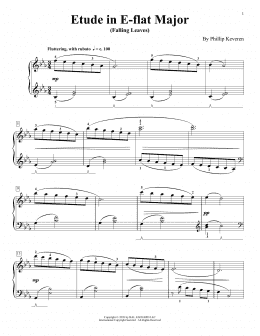 page one of Etude In E-Flat Major (Falling Leaves) (Piano Solo)