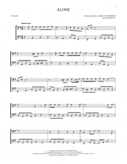 page one of Alone (Cello Duet)