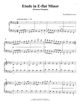 page one of Etude In E-Flat Minor (Pizzicato Pumpkin) (Piano Solo)