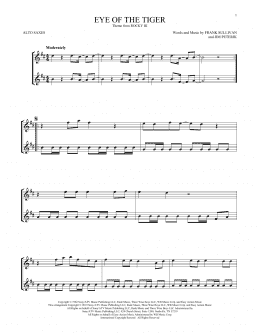 page one of Eye Of The Tiger (Alto Sax Duet)
