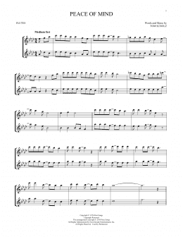 page one of Peace Of Mind (Flute Duet)