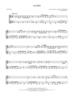 page one of Alone (Trumpet Duet)
