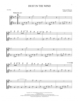 page one of Dust In The Wind (Flute Duet)