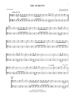 page one of Mr. Roboto (Trombone Duet)