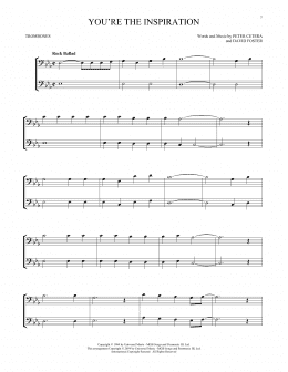 page one of You're The Inspiration (Trombone Duet)